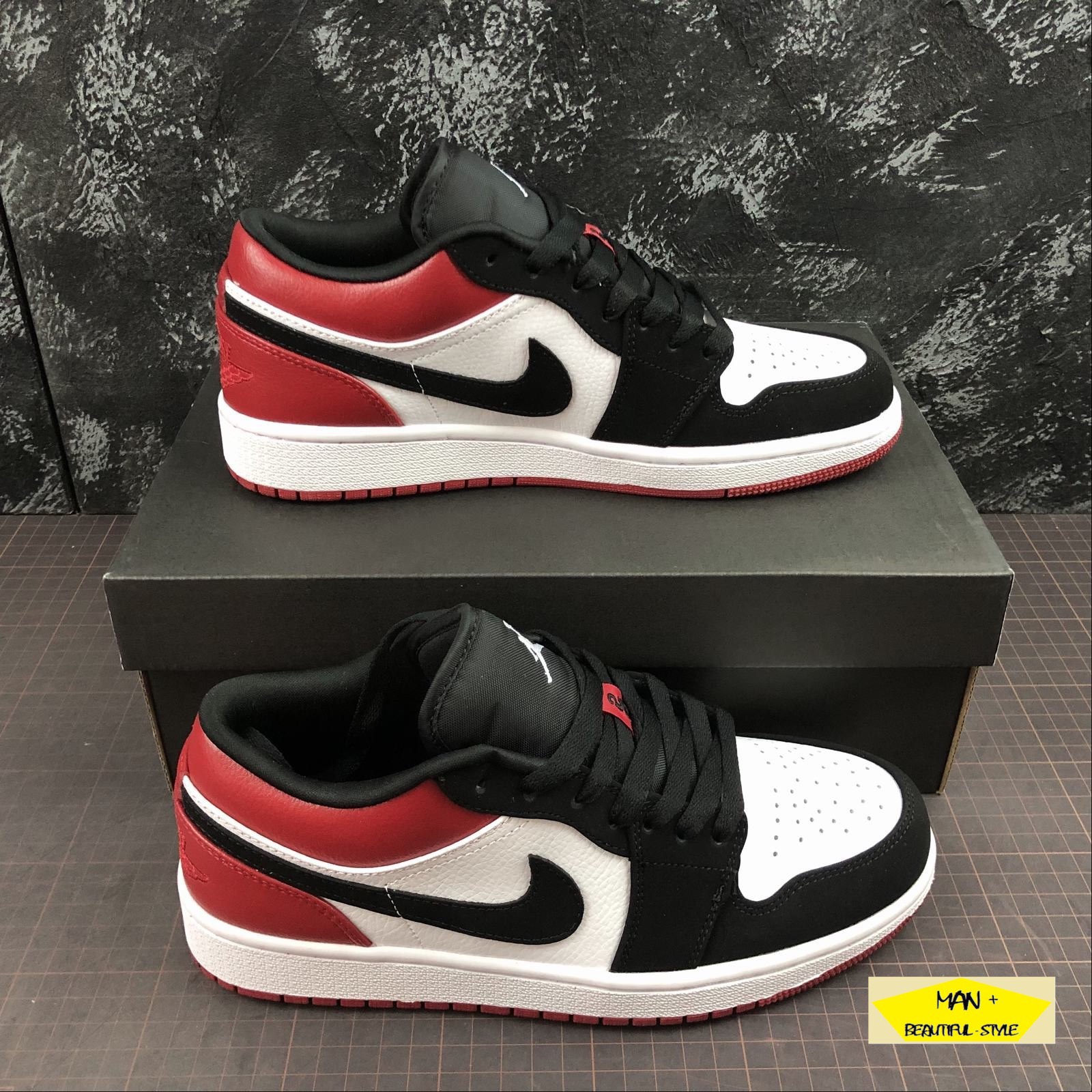 QUÀ TẶNG + FULL BOX Giày thể thao nam nữ AIR JORDAN 1 LOW RED năng động