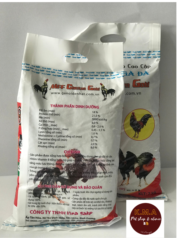 Thức ăn cao cấp dành cho gà đá - chicken gold gói 2kg