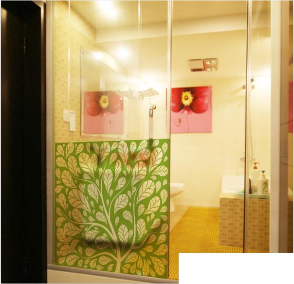 [HCM]Decal Dán Kính Cao Cấp - Cây Trùm Lá Xanh ( 60x58CM )-DK7116
