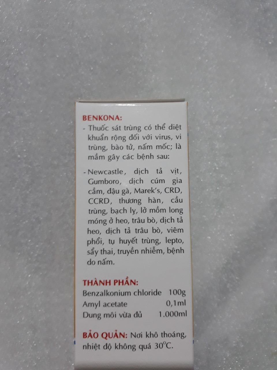 BENKONA 100ML DIỆT VIRUS, VI KHUẨN, NẤM MỐC