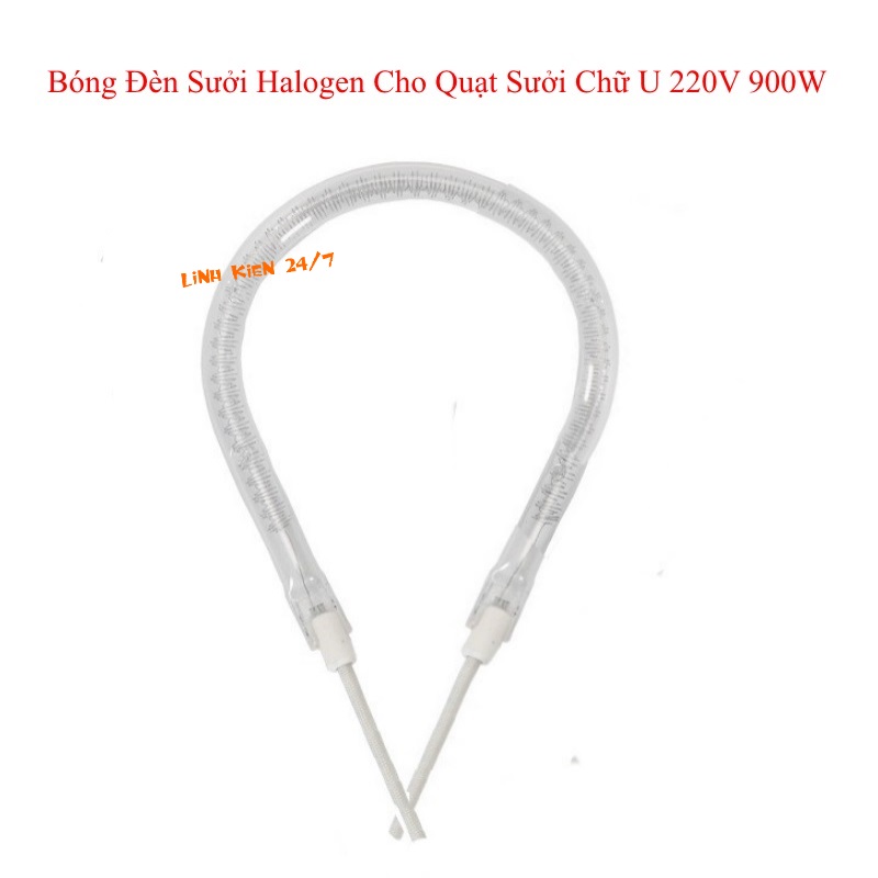 Bóng đèn sưởi halogen sợi cacbon cho quạt sưởi chữ u 220v 900w