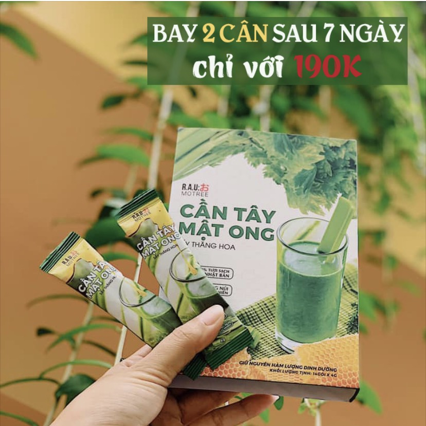 COMBO 5 HỘP CẦN TÂY MẬT ONG (tặng kèm bình thủy tinh)
