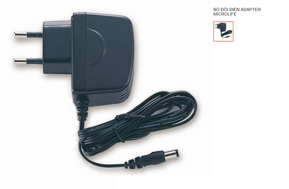 BỘ ĐỔI NGUỒN ADAPTER DÀNH CHO MÁY ĐO HUYẾT ÁP MICROLIFE