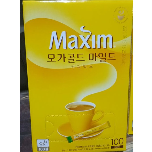 Cà Phê Maxim Mocha Gold Hàn Quốc 100 Gói - 맥심 커피 모카골드 마일드
