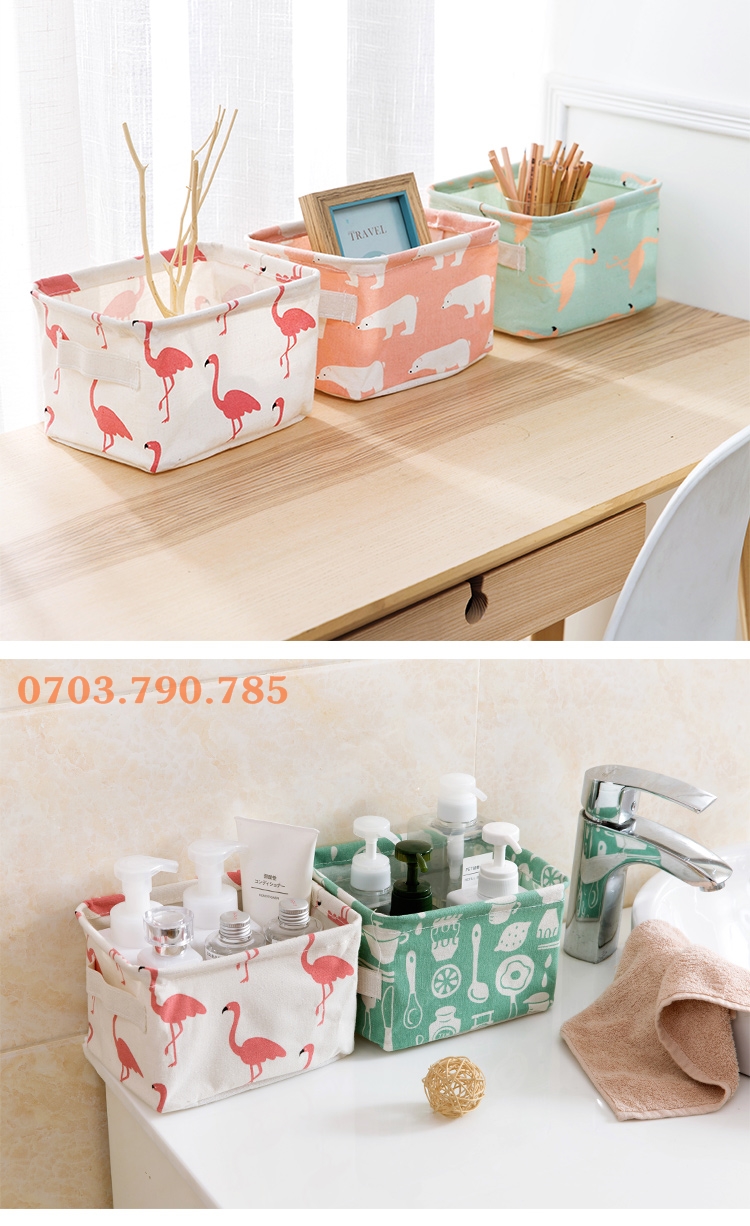 Giỏ đựng đồ vải Canvas