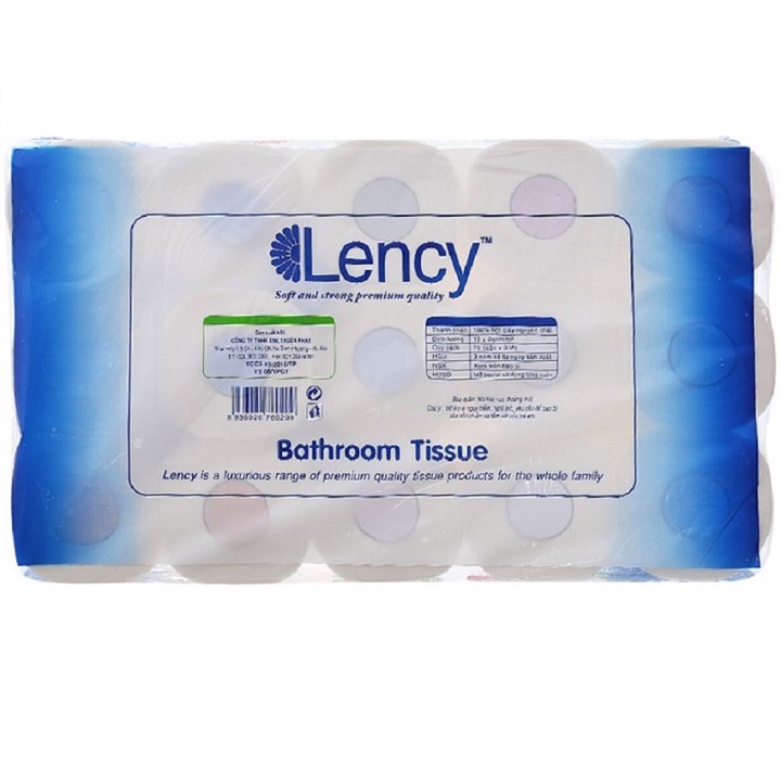 Combo 2 lốc Giấy vệ sinh Lency 15 cuộn cao cấp (3 lớp)