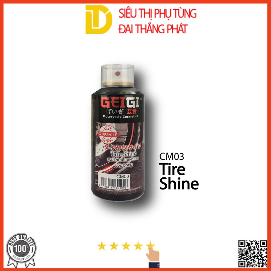 Sơn Samurai sơn xịt CM03 XỊT BÓNG LỐP XE