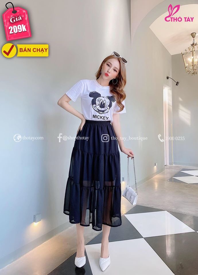 [HCM]CHÂN VÁY HÓT HIT VÁY XINH
