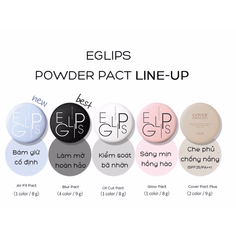 [HOÀN TIỀN 15%]Phấn phủ Eglips Powder Pact