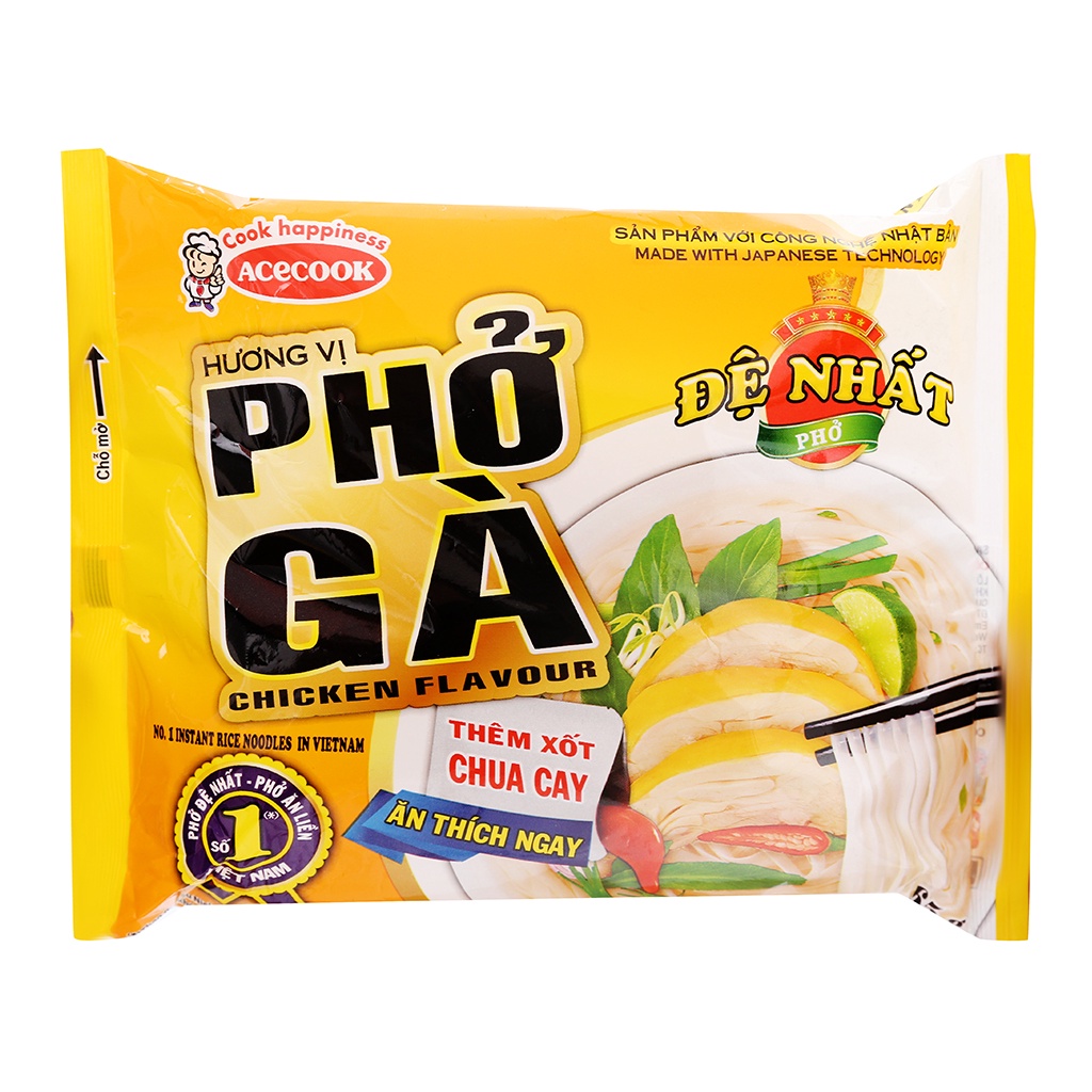 [HCM][Lốc 15 gói] Phở gà ăn liền Acecook Đệ Nhất 65g