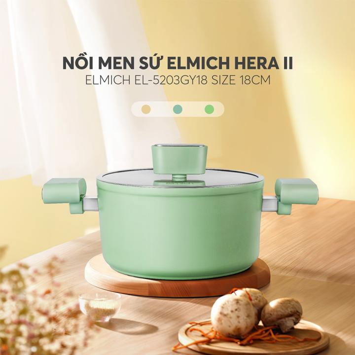 (Chỉ 25-29.10)Nồi men sứ Elmich Hera II EL-5203GY18