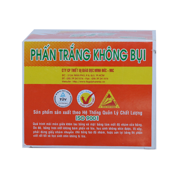 Phấn không bụi mic trắng 100 viên hộp