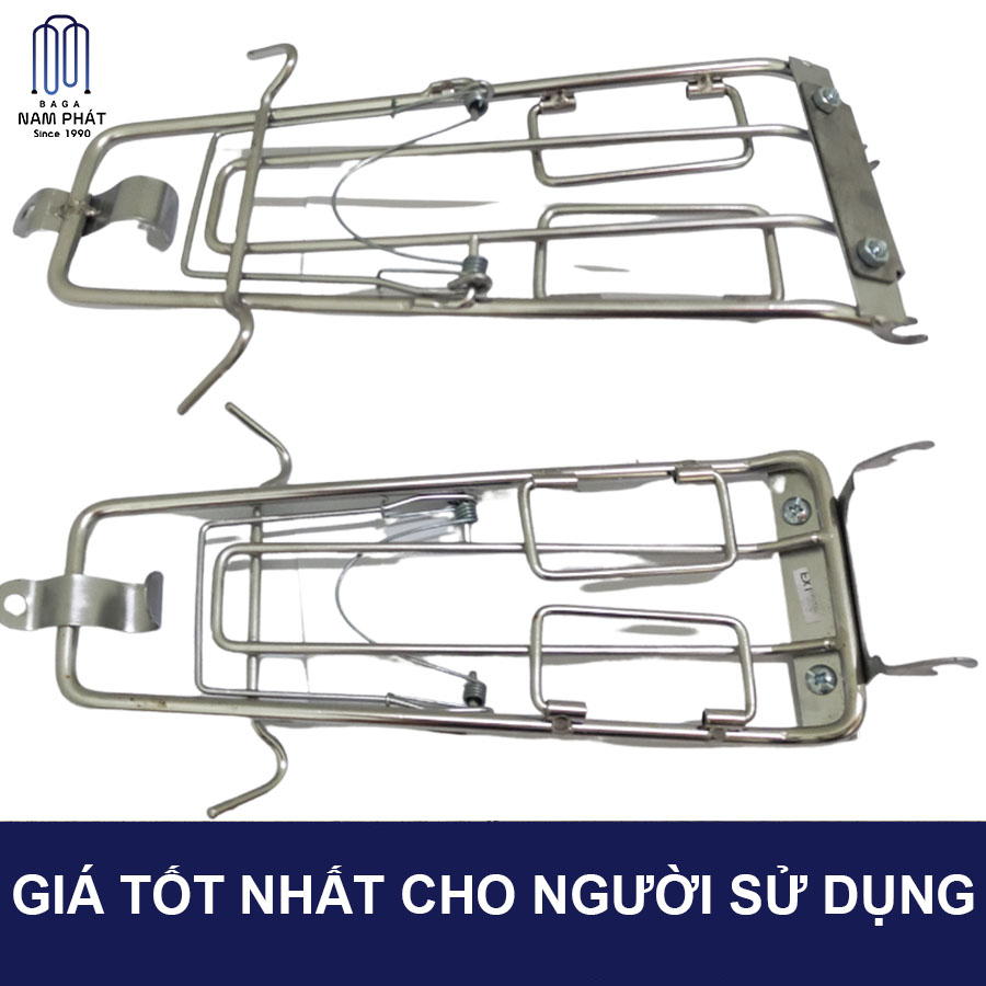 Baga giữa 10 li Exciter 155 Inox 7 Màu Titan Ba ga Lượn Ex155 Ex 155
