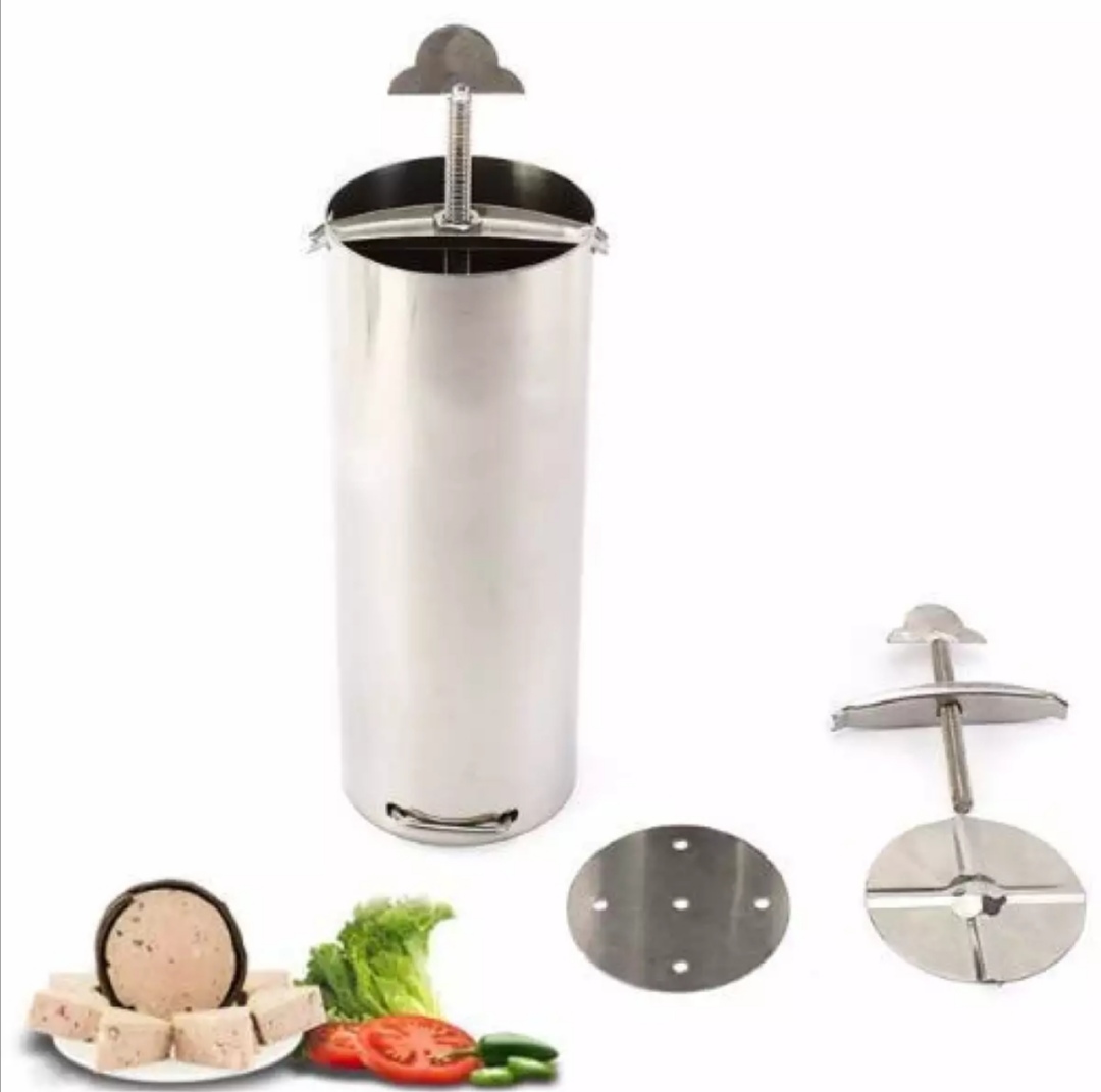Khuôn làm giò INOX loại dày, hàng cao cấp xuất khẩu. Loại 1 kg và 2 kg. Có tay ren ép tự động (MI-181)