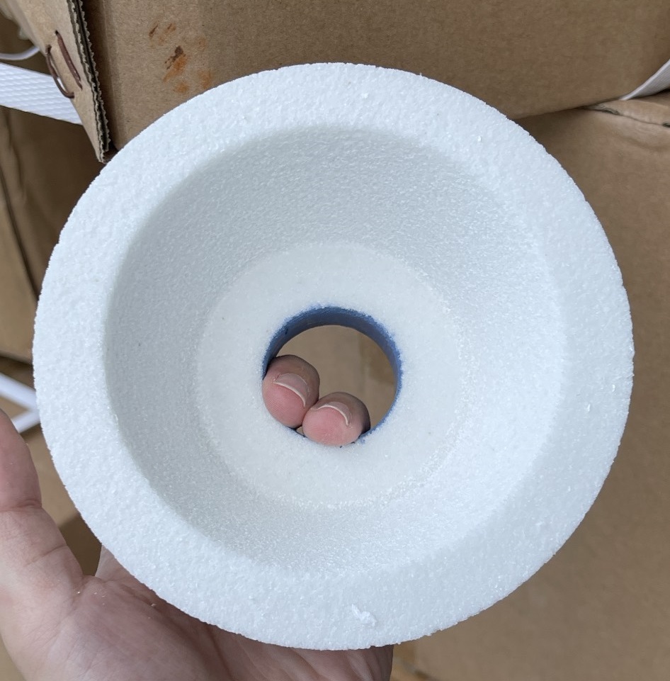 Đá Mài Chén Trắng ĐÀI LOAN 125mm Cho Máy Mài Hàn Quốc