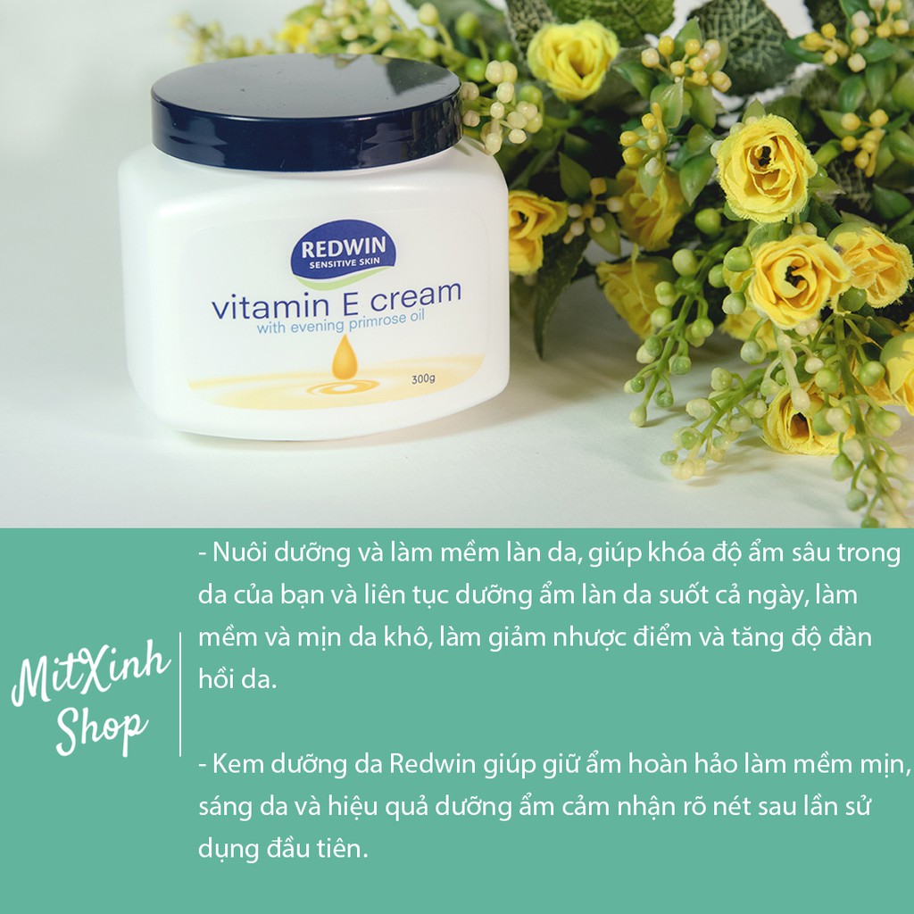 Kem Dưỡng Da Mềm Mịn Redwin Vitamin E Úc - Cam Kết Hàng