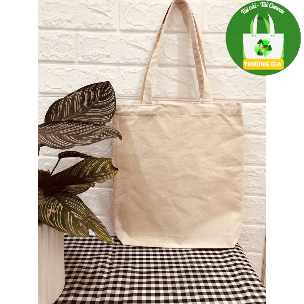Túi vải tote, túi vải canvas trơn 36x31cm không họa tiết nhiều màu lựa chọn có thể vẽ hoặc in ấn