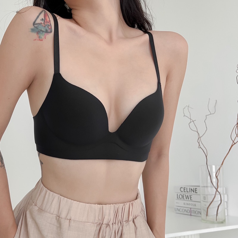 Áo Ngực Nữ Su Đúc Không Gọng Nâng Ngực Mặc Áo Dài Đẹp Chất Cao Su Non Liền Khối 977