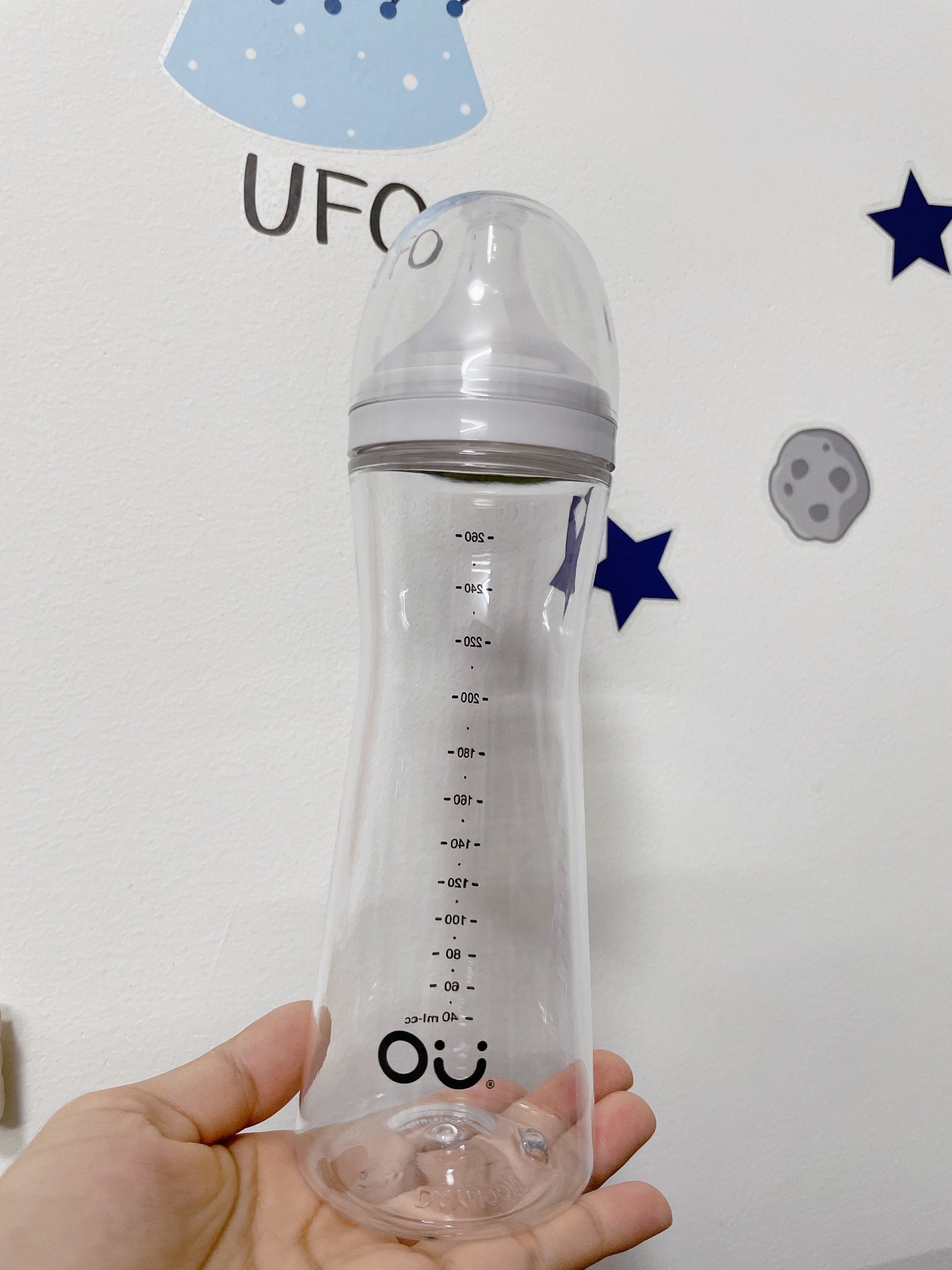 Bình sữa OU Wish 2 size 140ml / 260ml Nội địa Hàn (Bình Ouwish Tặng kèm nắp trữ sữa Silicon)