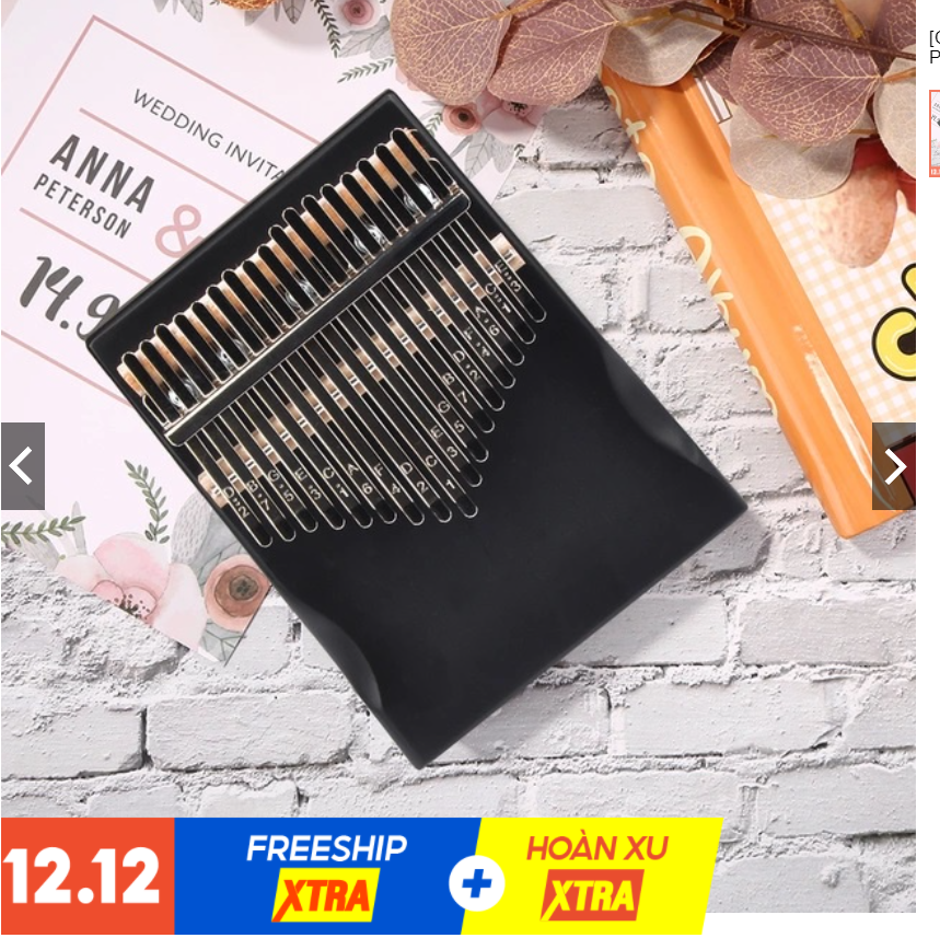 Đàn Kalimba Giá Rẻ PEPPARITA Gỗ Mahogany Nguyên Khối loại đàn kalimba 17 phím đàn kalimba màu đen