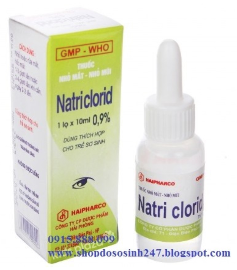 Muối nhỏ mắt mũi cho bé