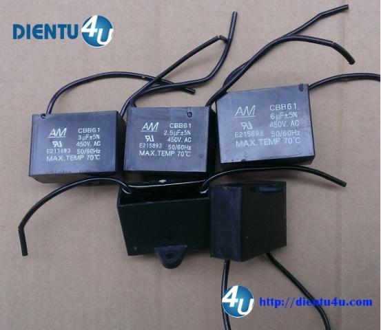 TỤ ĐIỆN KHỞI ĐỘNG CBB61 15UF 450V