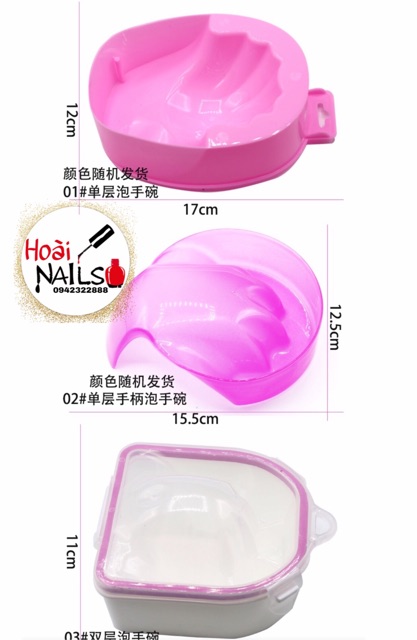 Bát ngâm tay (giao màu ngẫu nhiên) Phụ kiện Nail
