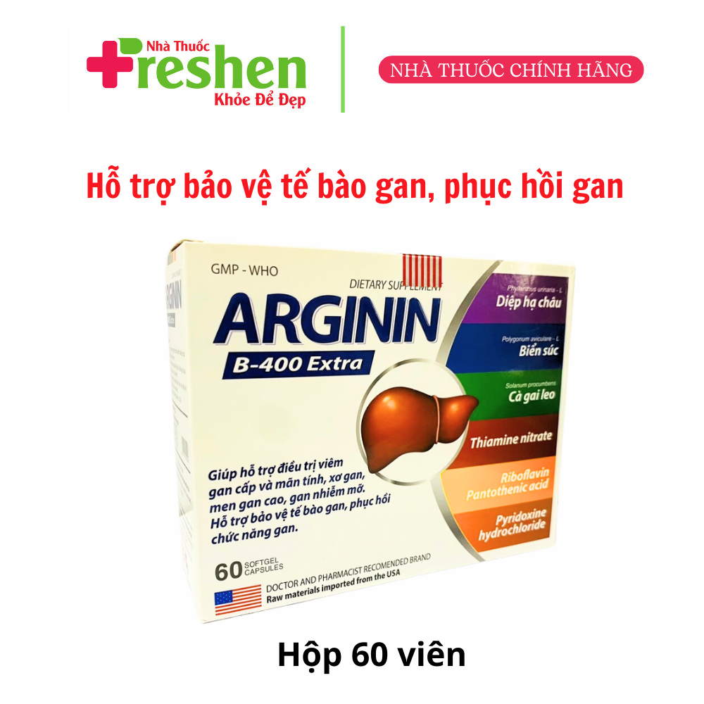 [HCM]ARGININ B-400 EXTRA (Giúp mát gan lợi mật tang cường chức năng gan)