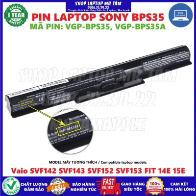 [HCM](BATTERY) PIN LAPTOP SONY BPS35 (4 CELL) dùng cho Vaio SVF142 SVF143 SVF152 SVF153 FIT 14E 15E VGP-BPS35 VGP-BPL35