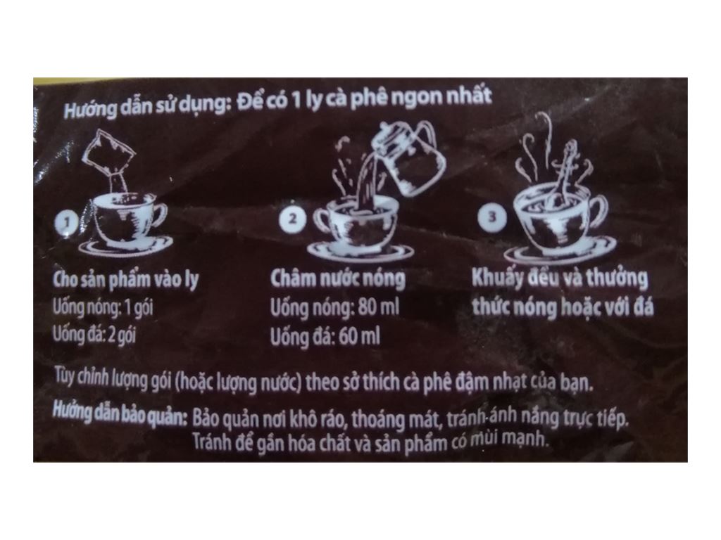 Cà Phê Sữa Vina Gold Original bịch 24 gói x 20g