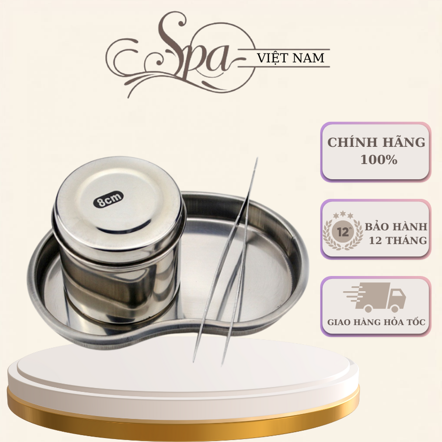 Hũ inox đựng bông 8cm | hũ inox chuyên dùng trong y tế spa