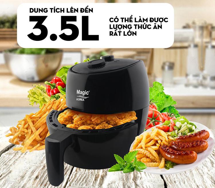[HCM]Nồi Chiên Nướng Không Dầu 3.5L Magic Korea