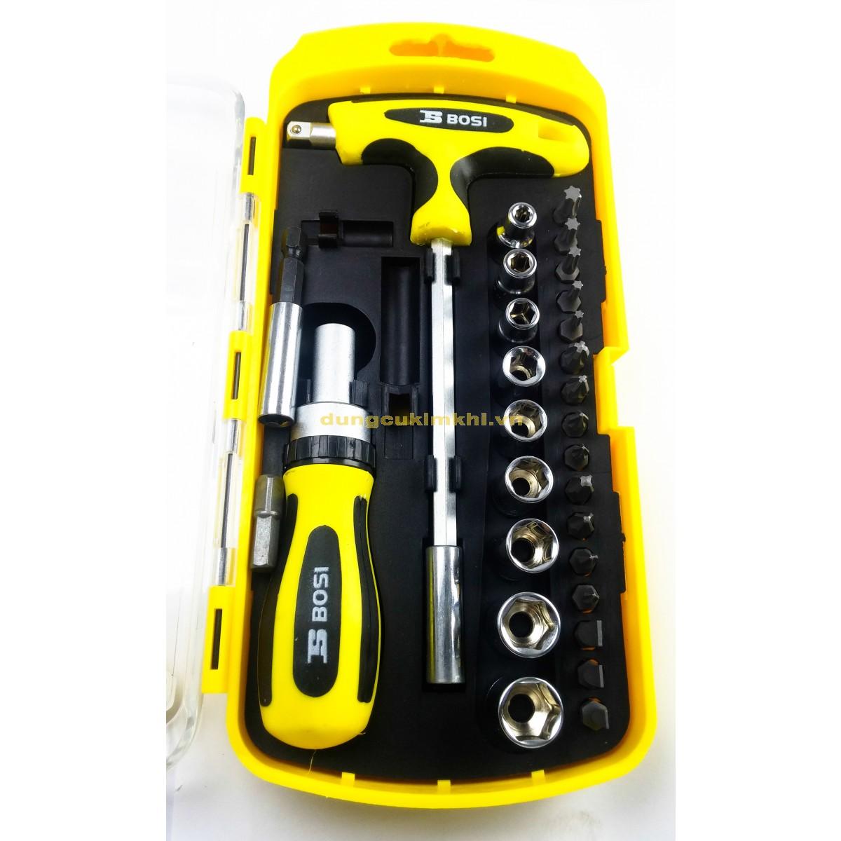 Bộ tua vít đa năng chữ t 27 món bosi
