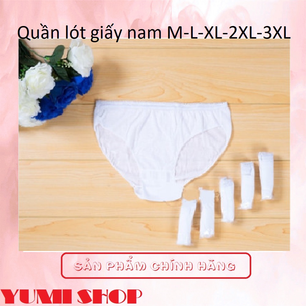 Combo 5 Quần lót giấy nam/nữ mặt cotton mặc 1 lần.