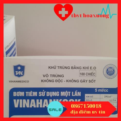 Bơm Tiêm 5ml/cc CỦA VINAHANKOOK Sử Dụng 1 Lần