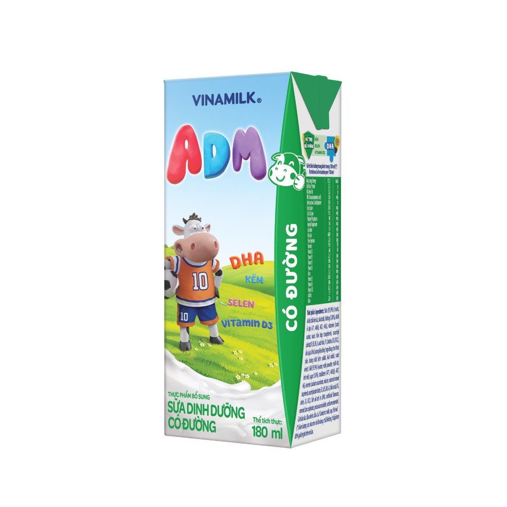 Sữa dinh dưỡng Vinamilk ADM có đường 180ml