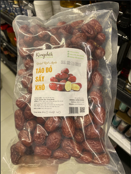 Táo đỏ sấy khô (100 gram , 250 gram, 500 gram)