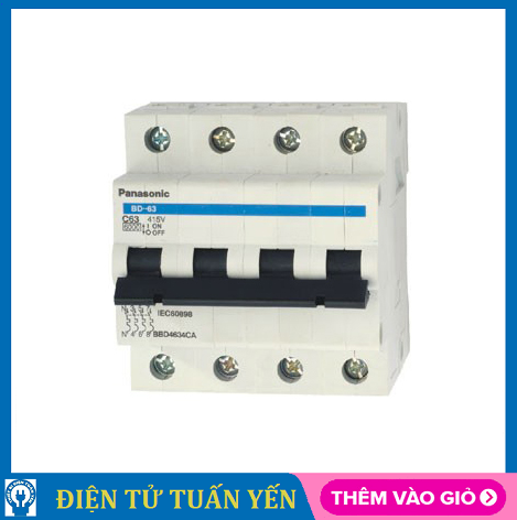 Cầu dao tự động panasonic 4 pha din bd breaker din type