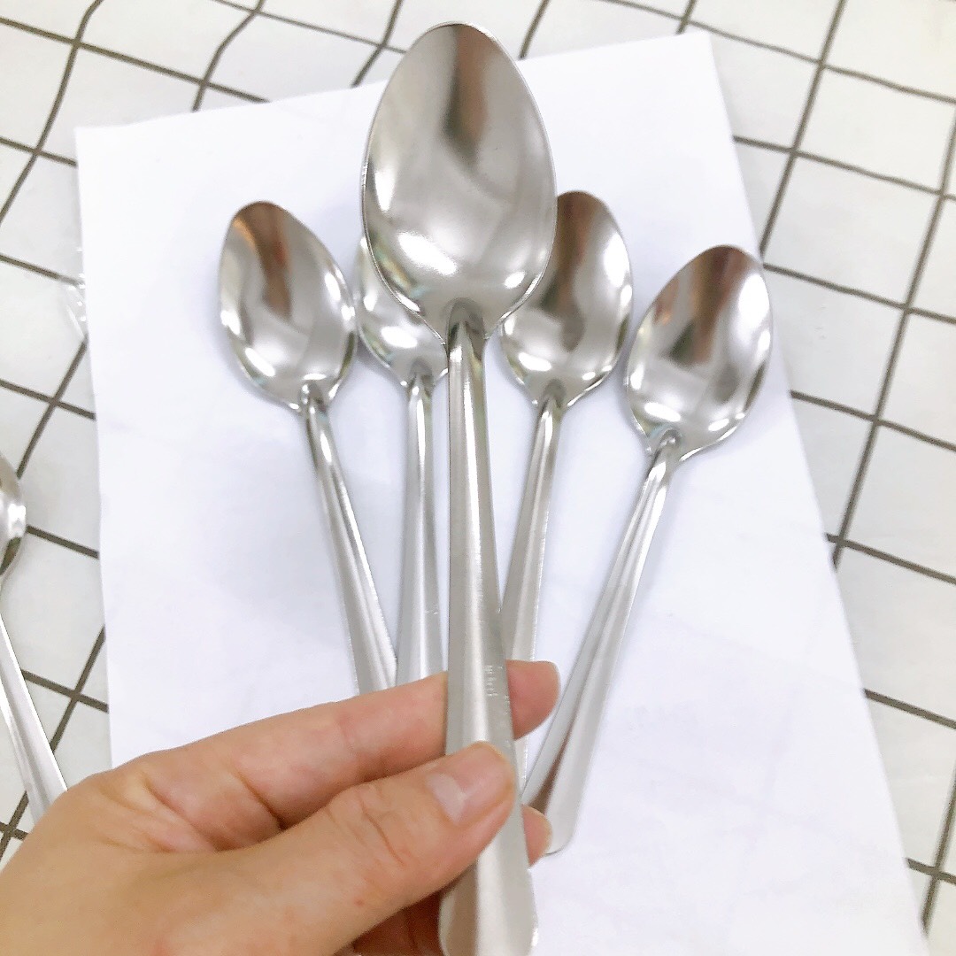 Muỗng -Thìa inox cán dài ăn cơm, ăn canh,ăn phở,vv...