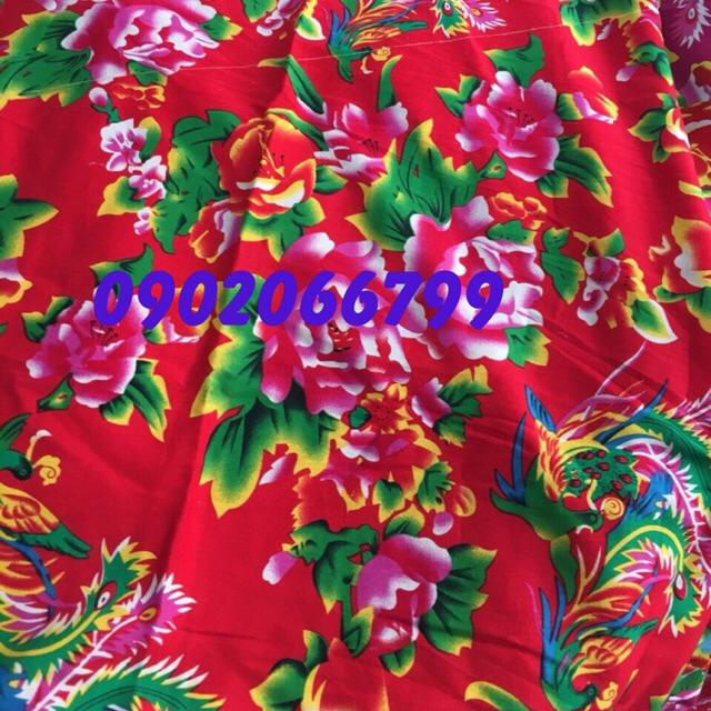 Vải chăn con công các màu chất đẹp( 2,43m x 1,6m)