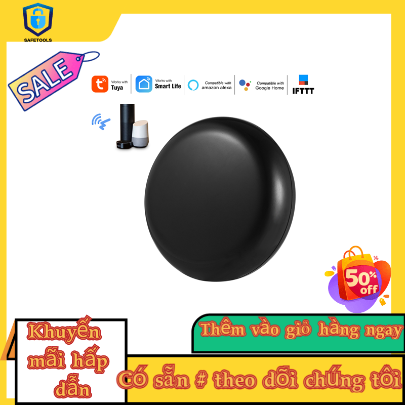 Điều Khiển Hồng Ngoại WiFi Từ Xa Wi-Fi(2.4Ghz) Bộ Điều Khiển Từ Xa Đa Năng Hồng Ngoại Hỗ Trợ Cho Điều Hòa Không Khí TV DVD Sử Dụng Ứng Dụng Tuya Smart Life Tương Thích Với Điều Khiển Giọng Nói Alexa Google Home