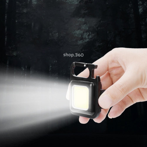 Đèn Pin Móc Khóa Mini Siêu Sáng Đèn LED COD Mini Bỏ Túi Sạc Type C
