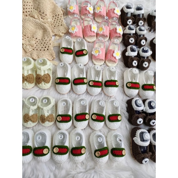 Giày Len Cho Bé Gái Dưới 16 Tháng