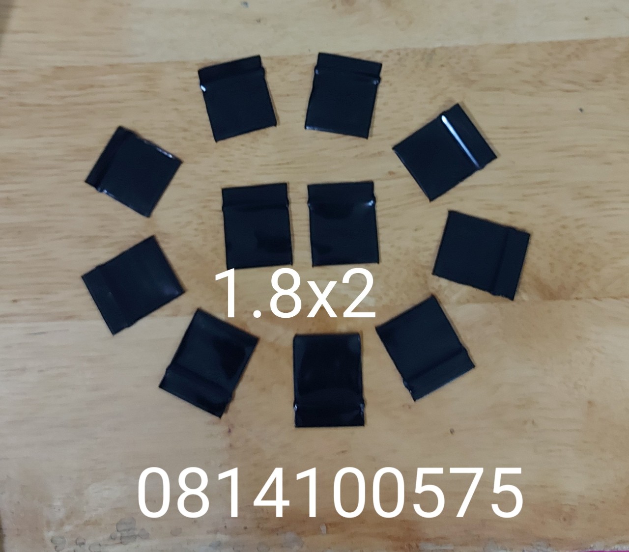 Túi zip mini nhỏ MÀU ĐEN hai mặt