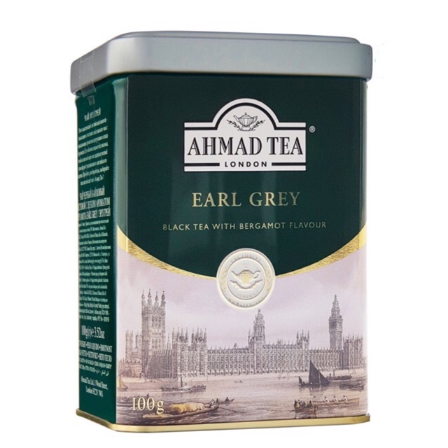 Bá Tước Anh Quốc pha ấm hộp sắt 100g - Ahmad Earl Grey Tea 100g