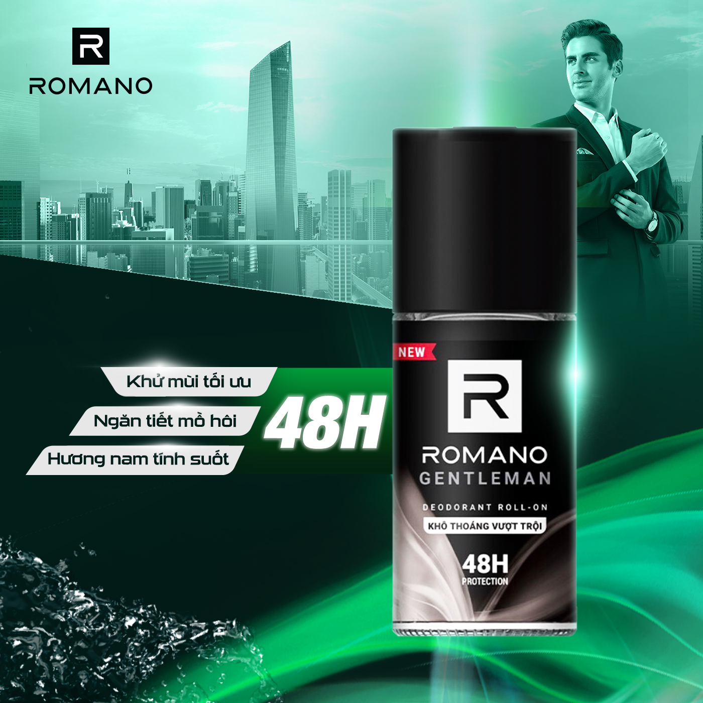 Lăn khử mùi Romano Gentleman 50ml