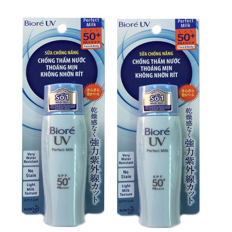 Combo 2 Sữa Chống Nắng Dưỡng Da Biore Chống Thấm Nước SPF 50+/PA+++(40ML*2)