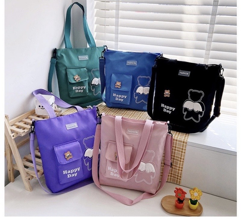 Tote đeo 2 kiểu Gấu thiên thần vừa A4 _TT25