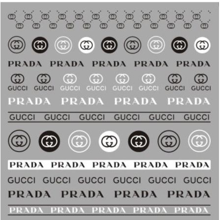 Sticker trang trí móng các logo thương hiệu