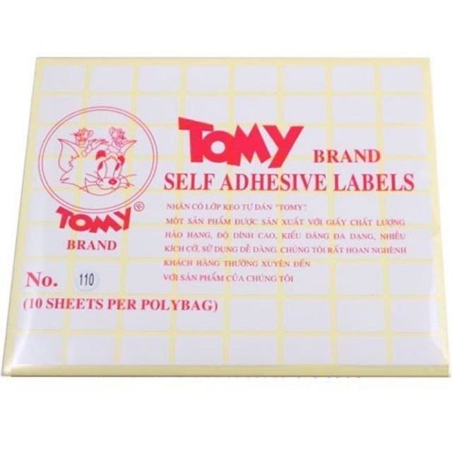 Giấy Nhãn Tomy 110 (1.6X2.2Cm)